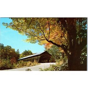 Albany Bridge Swift River White Mountains NH Covered Bridge Postcard PC1